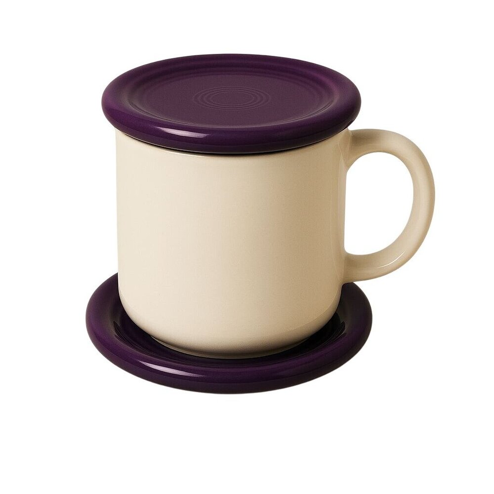 Fiestaware Fiesta CERAMIC Coaster Dish Plate Mulberry Purple CUP COVER MUG LID